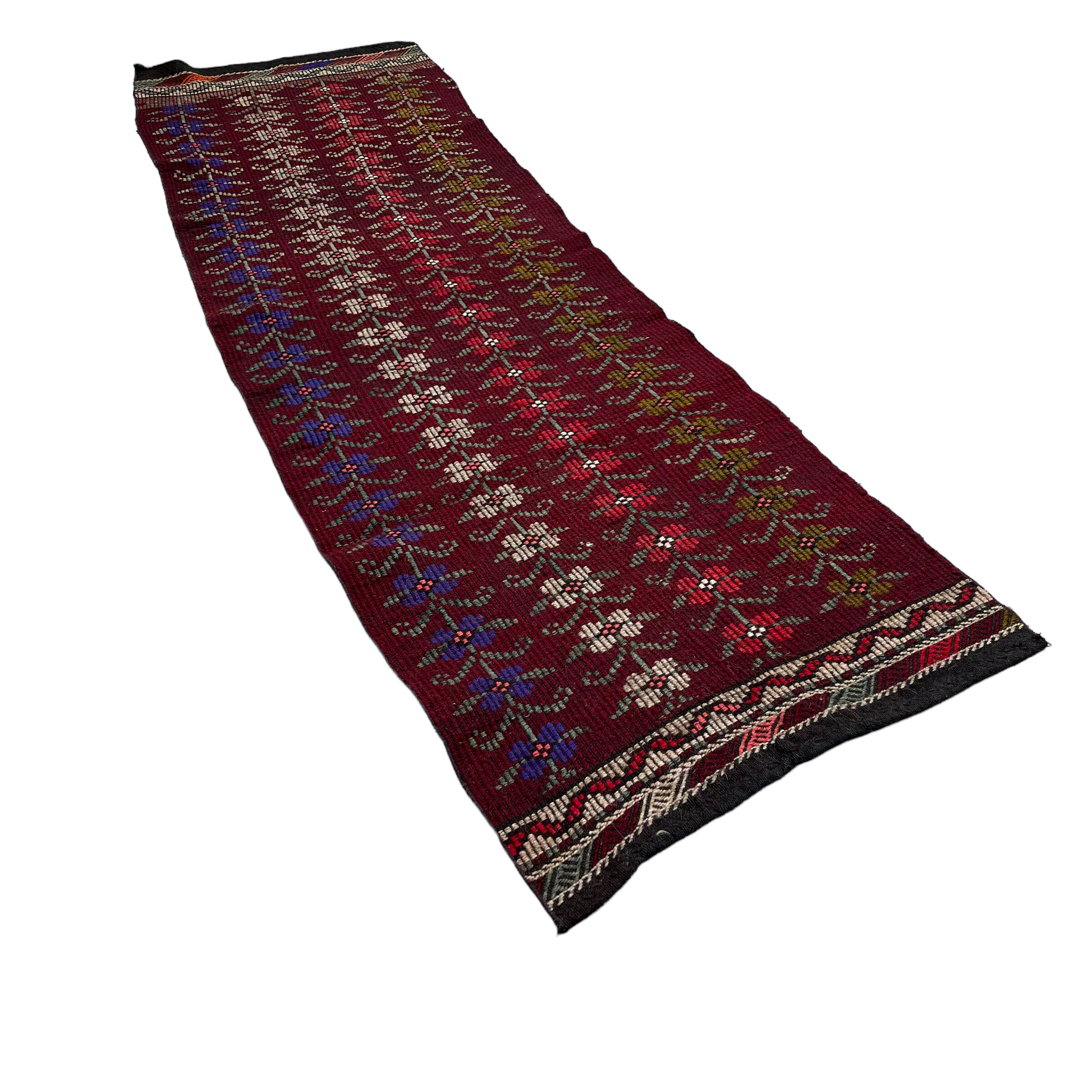 Vintage turkish kilim runner , 292 x 90 cm