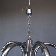Chandelier design 1970 steel chrome
