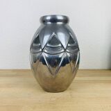 Aluminum art deco vase signed Laveur "Caudron Art"