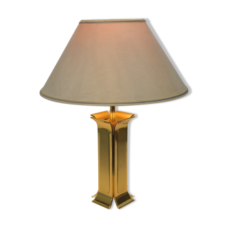 Lampe vintage en laiton massif design 1970 - 80