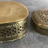 SQUARE DECORATIVE JEWELRY BOX MADE OF BRASS