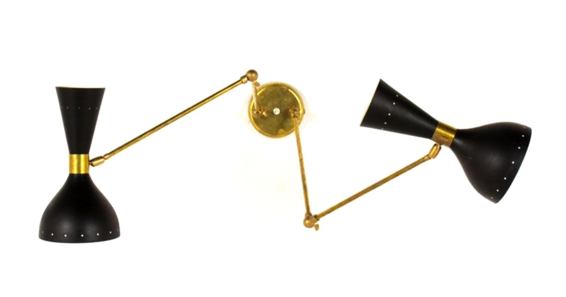 Double wall sconce in the style of Italian creations of the 50s