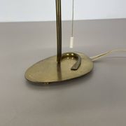 Lampe de table de 32 cm en laiton et tissu de style Kalmar, Autriche, années 1960