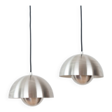 Paire de suspensions vintage danoises Flowerpots de Verner Panton, 1968