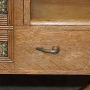 Art Deco whitewashed oak dressing table with Heal's stool.