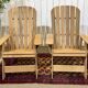 Pair of Indian teak armchairs