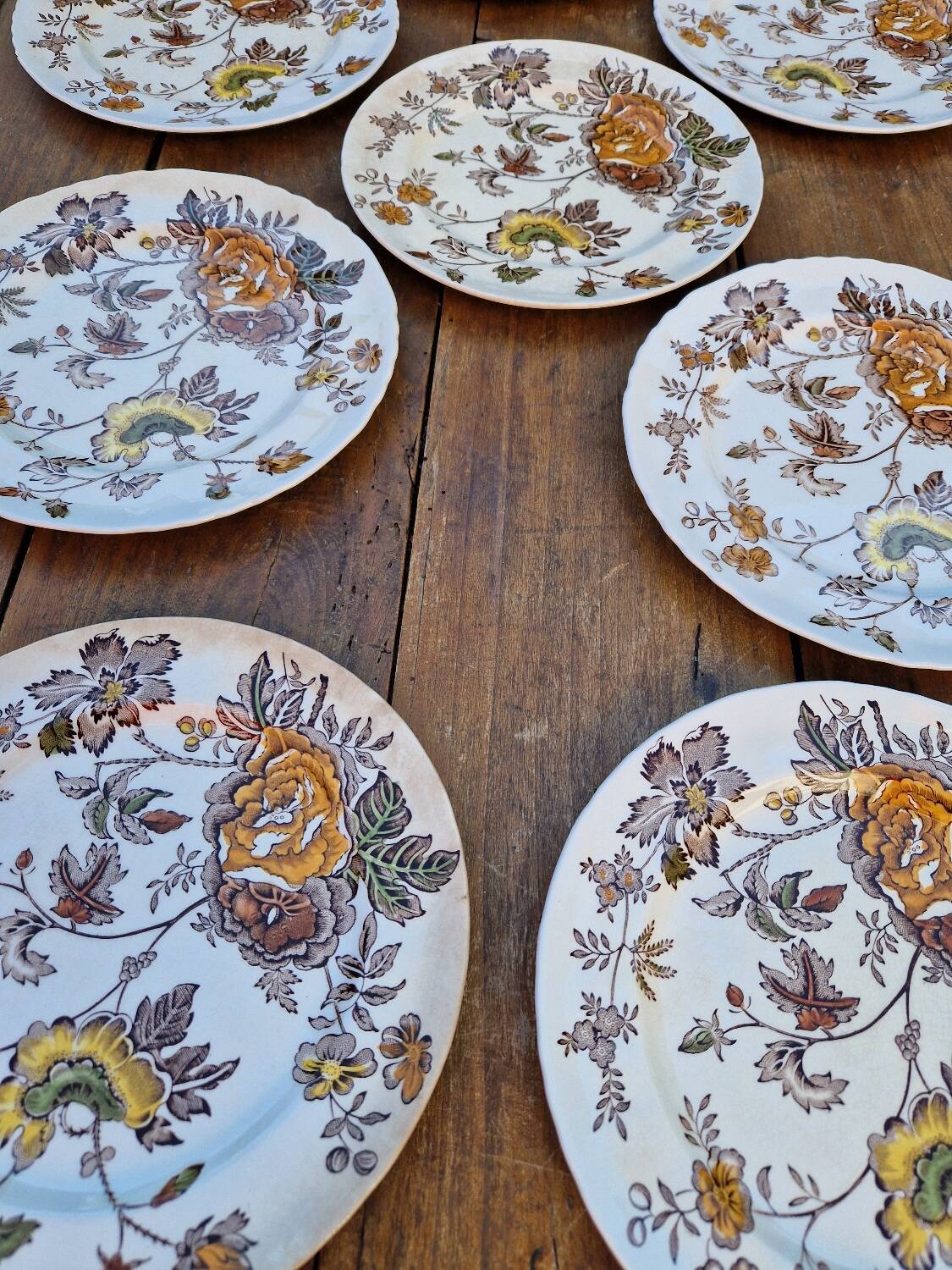 Set of 8 English Dessert Plates Mason's Chantilly Pattern