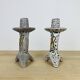 Pair of ceramic candlesticks by Marius Bessone in Vallauris