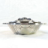 Old basket or bread basket in Silver Metal