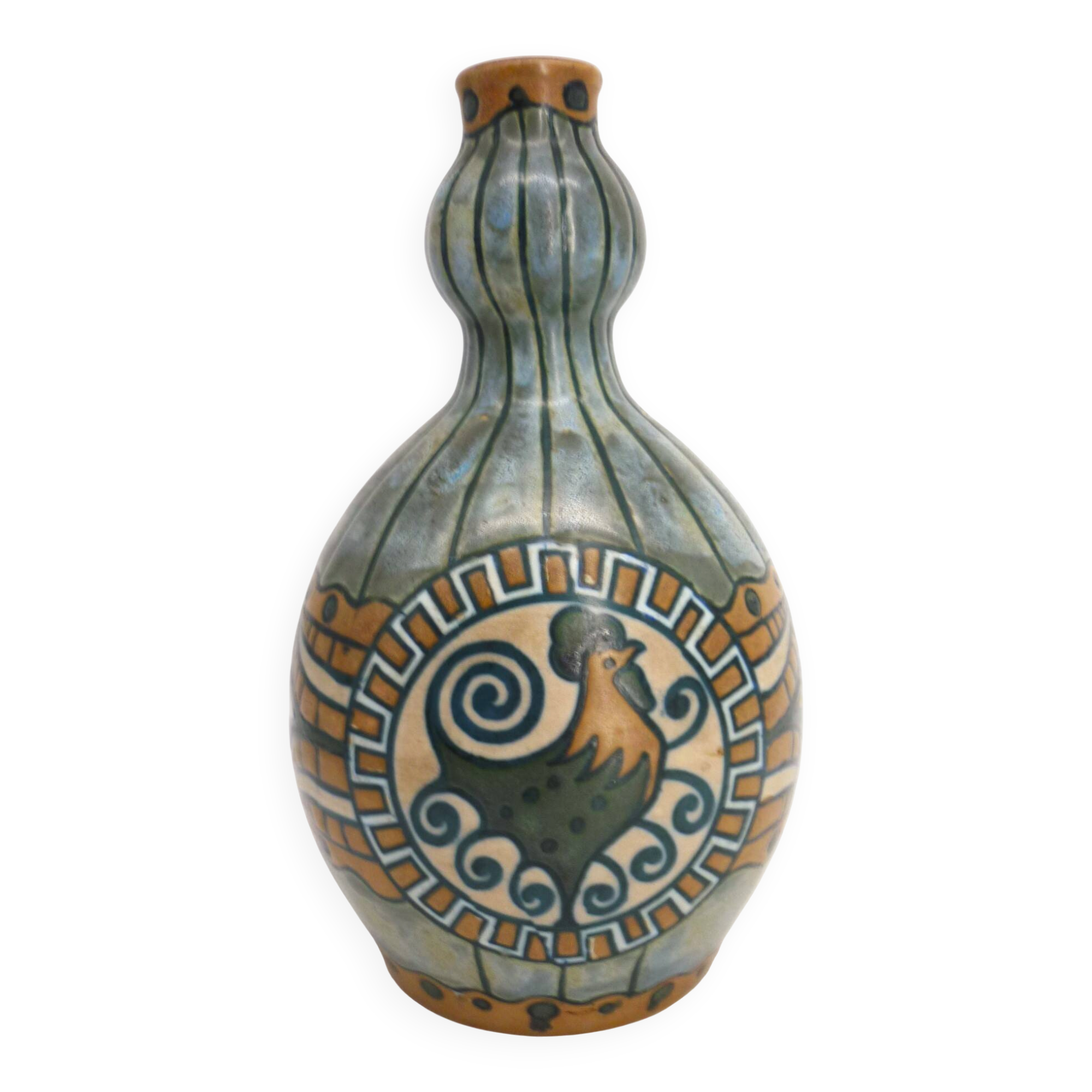 Vase en grés émaillé, art déco vers 1920, signé Kèramis, Charles Catteau