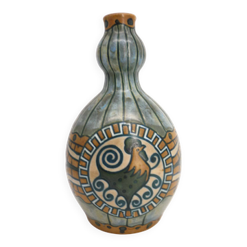 Glazed stoneware vase, Art Deco circa 1920, signed Kèramis, Charles Catteau.