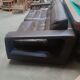 Four-seater sofa in dark brown leather from Steiner by designer Pascal Daveluy, model