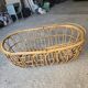 Vintage rattan cradle