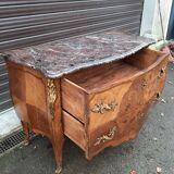 Louis XV style chest of drawers stamped "Gouffe"