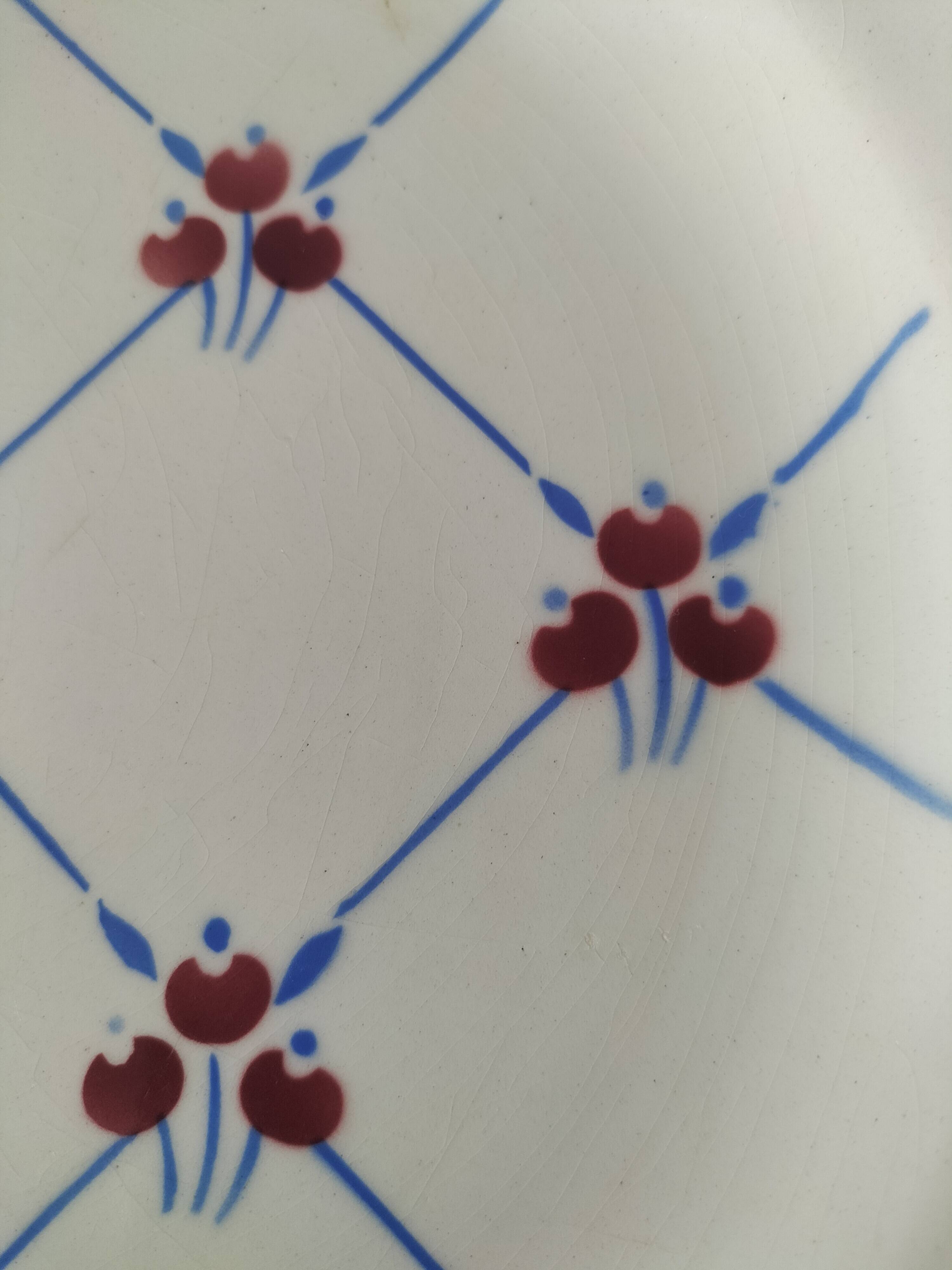 Large antique platter Badonviller Fénal Normandy pattern