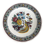 Large antique plate decorated with birds and flowers – Boch for Royal Sphinx