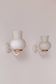 Pair of vintage wall lights in brass and opaline, France 1970.