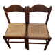 Set of 2 straw chairs
