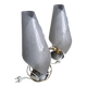 Paire de lampes Poirson vintage
