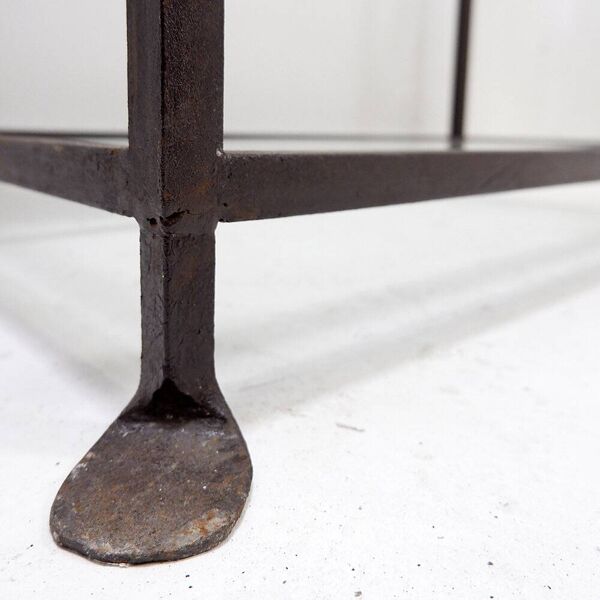 Étagères vintage style pagode en métal noir