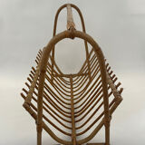 Rattan magazine rack