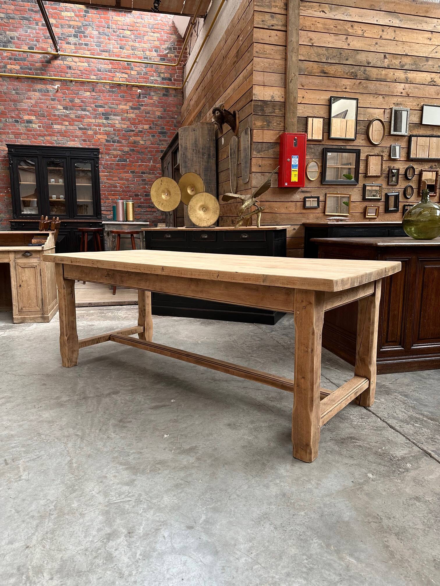 Solid oak farmhouse table