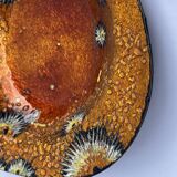 Vintage 1960-1970 Orange Psychedelic Bowl Empty Pocket from Limoges Enamels