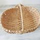 Old wicker basket / woven light leaves