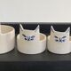 Series of 4 ceramic cat ramekins