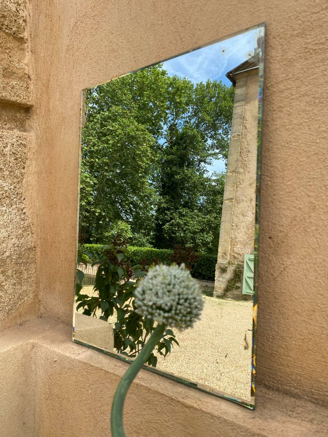 Vintage beveled mirror