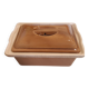 Glazed earthenware casserole pot