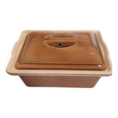 Glazed earthenware casserole pot