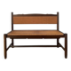Banc provençal bois et paille rustique