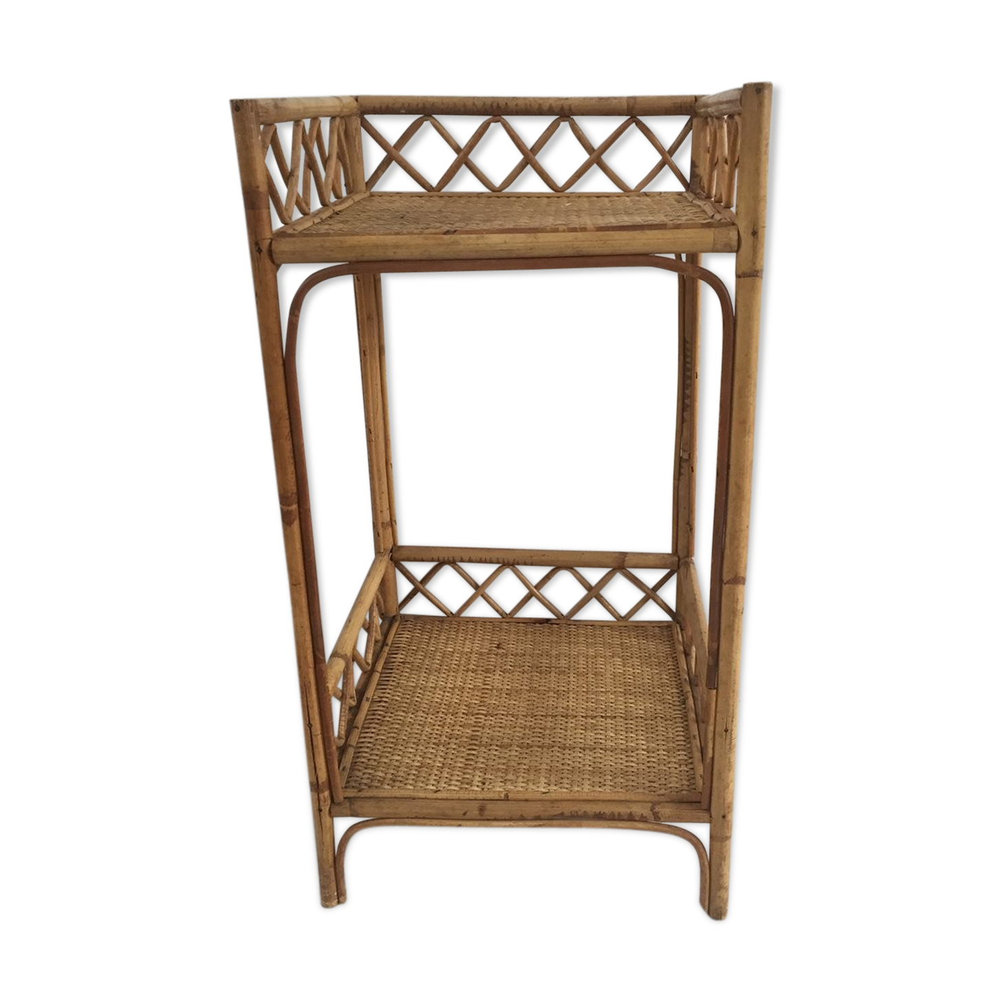 Vintage rattan shelf