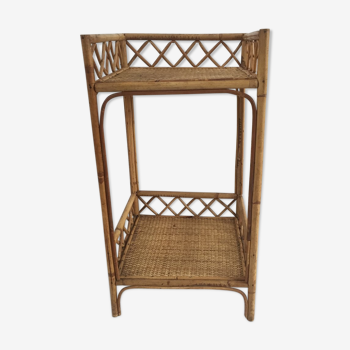 Vintage rattan shelf