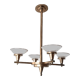 Chandelier Art Deco geometric shape, vintage c 1935