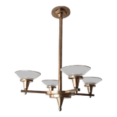 Chandelier Art Deco geometric shape, vintage c 1935
