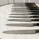 Set of 12 dark Bakelite knives 60s-70s