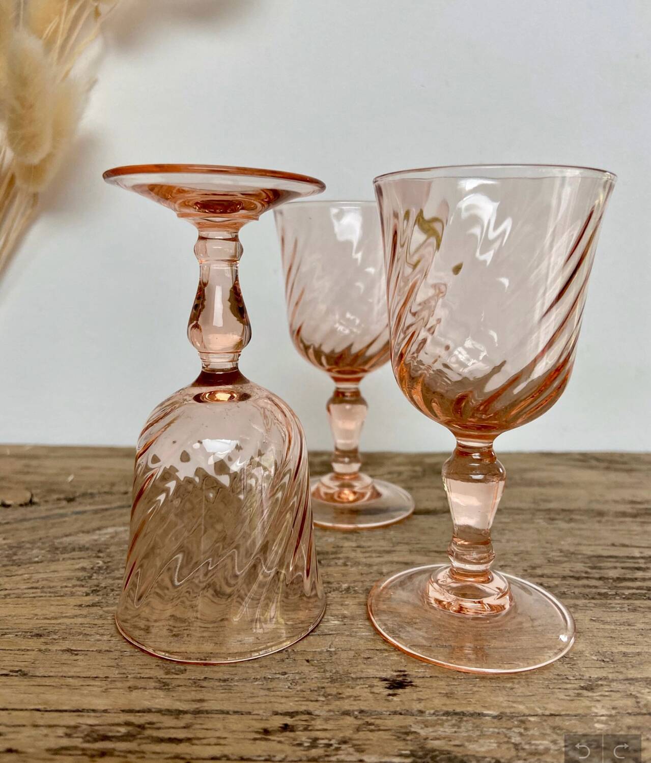 6 Rosaline liqueur glasses Arcoroc France