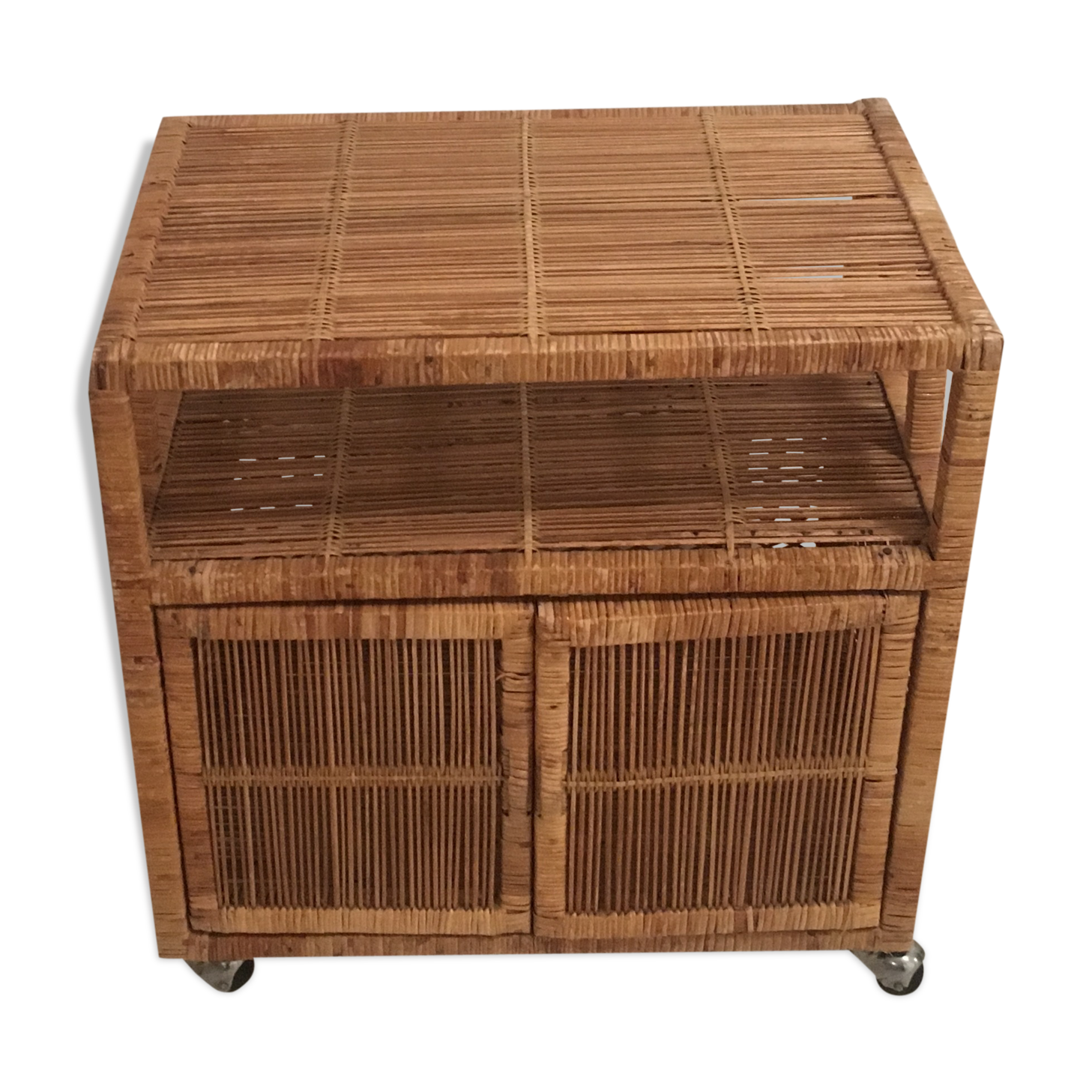 Furniture wicker vintage skateboard