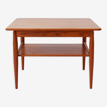 Teak coffee table with drawer Glostrup 60s-70s Vintage Denmark