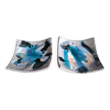 1 set of 2 Corsican ceramic trinket trays