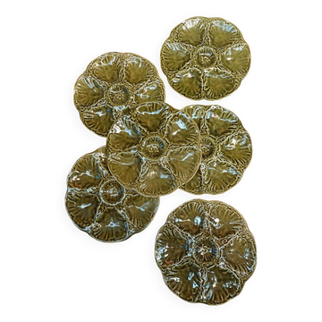 Set of 6 oyster plates - Gien