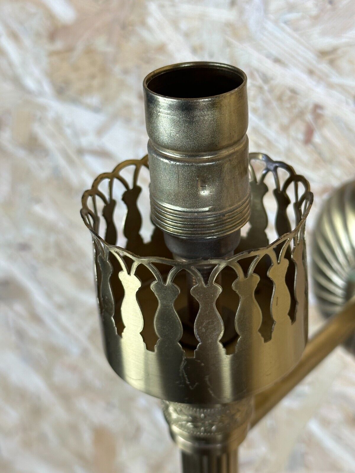 2x 60s 70s lamp light wall lamp glass & brass space age design