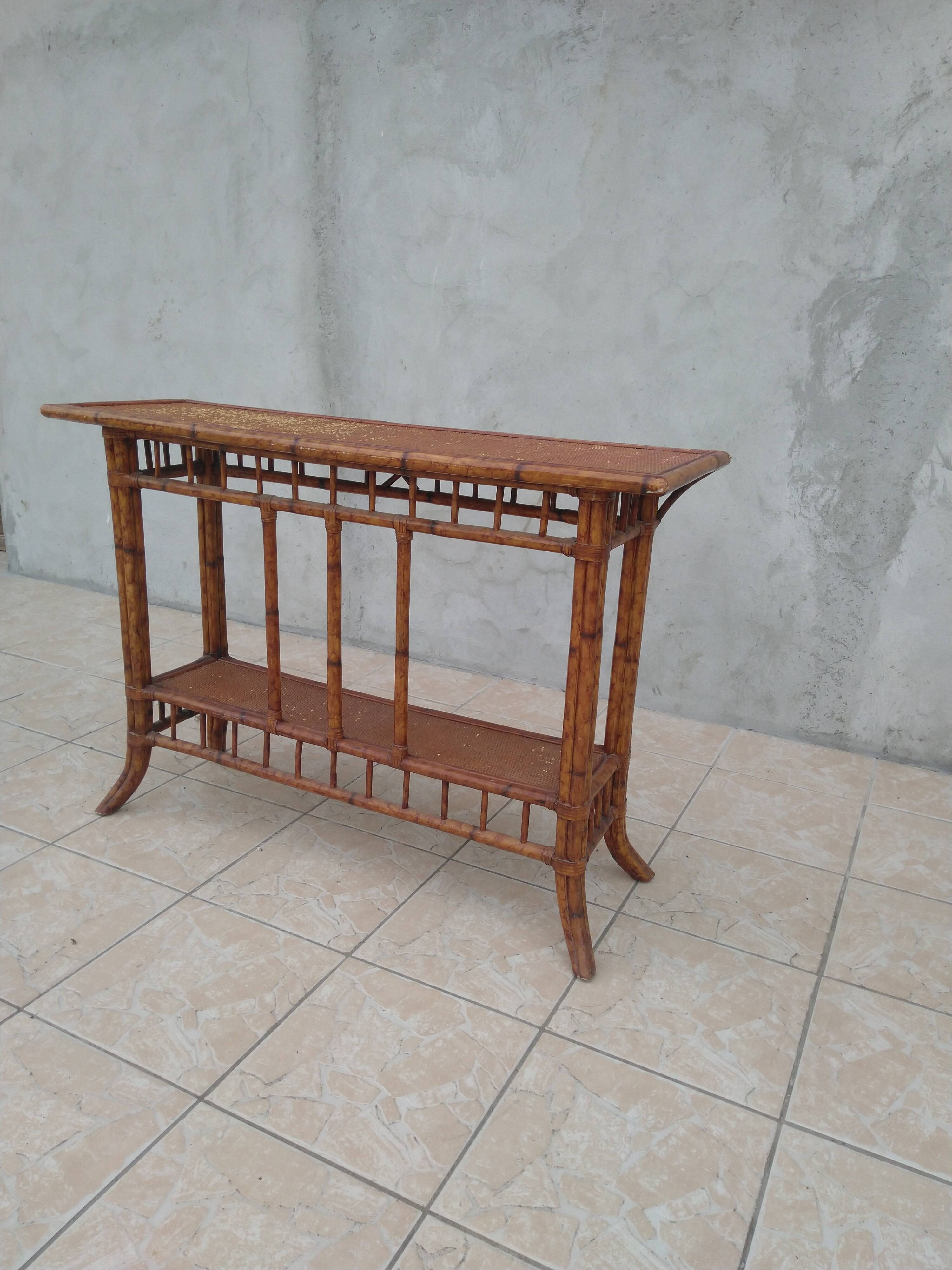 Rattan console