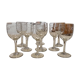 Set of 9 glasses decorated with lily of the valley