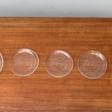 Vintage Finnish Glass Plates Solaris by Tapio Wirkkala for Iittala, Set of 5