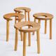 Set of four sauna stools, Antti Nurmesniemi, designed for the Palace Hotel, Helsinki 1952