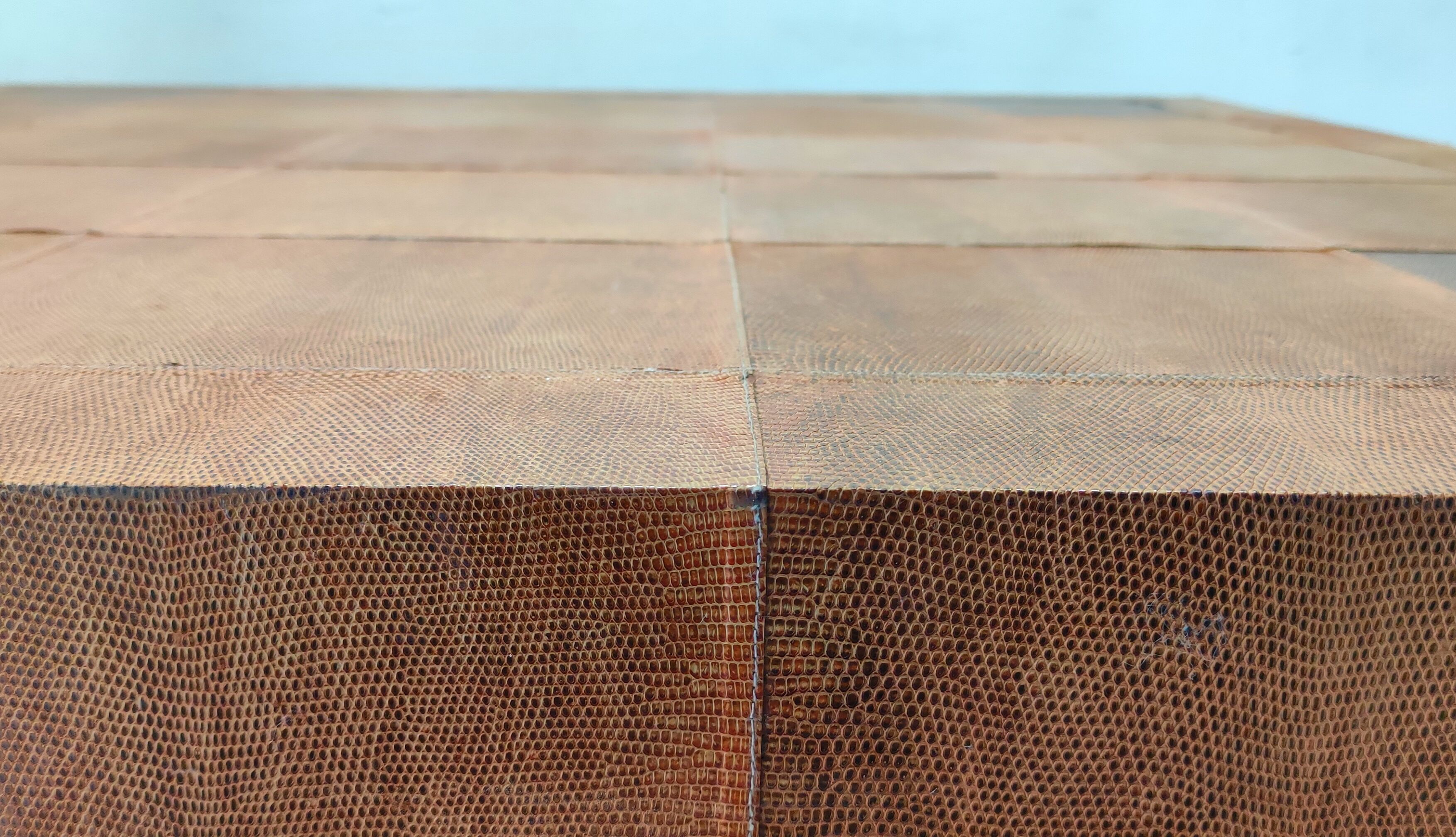 Leather coffee table 70s