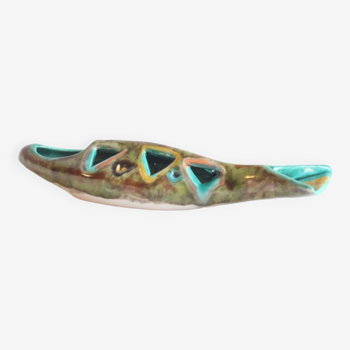 Fish shaped ceramic bowl by Elio Schiavon, Italy 1950s